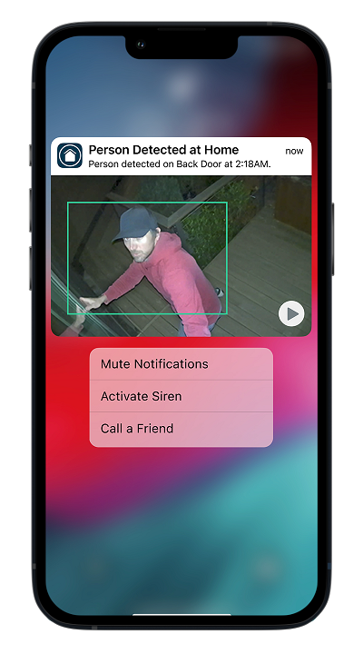 back-door-45239-1 Phone with notification of person detected at home
